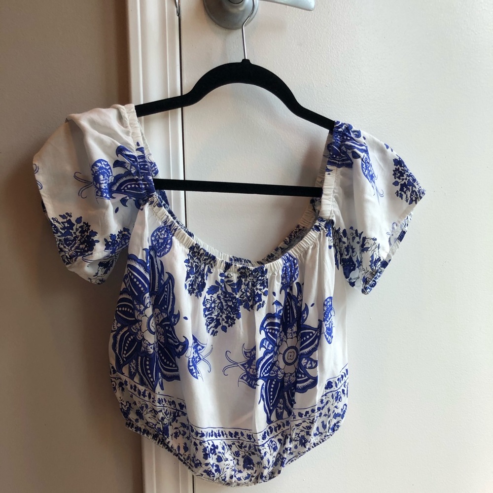 charlotte russe off the shoulder crop top